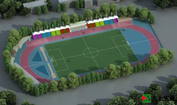田徑運(yùn)動(dòng)場(chǎng)鳥(niǎo)瞰圖
