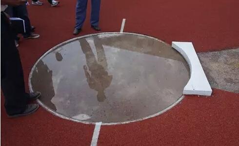 圖7.鉛球投擲區檢測現場