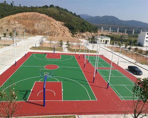 硅PU籃球場地面