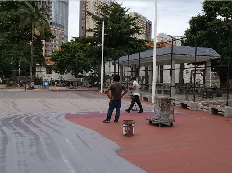 硅PU塑膠球場(chǎng)施工工藝