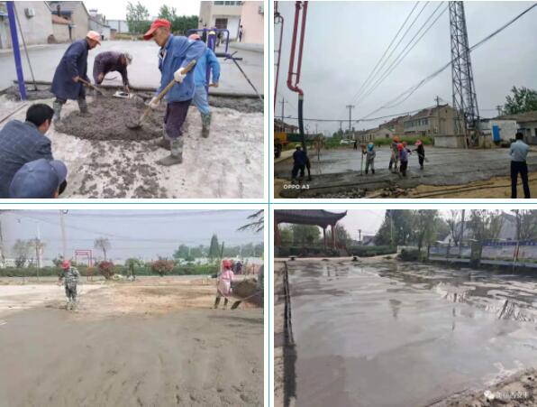 籃球場鋪設(shè)水泥