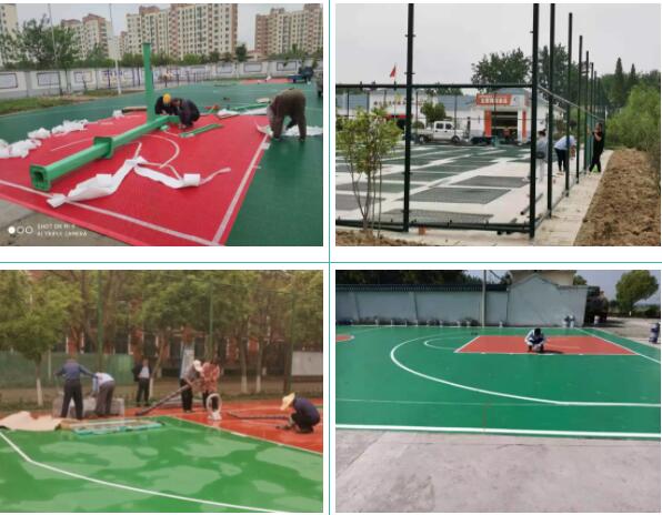 安裝籃球場設(shè)施