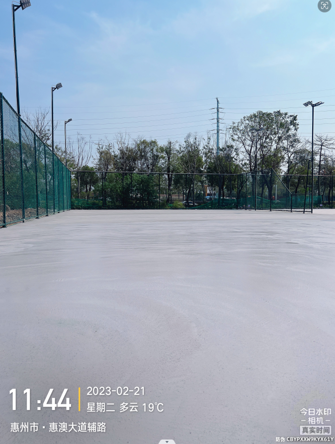 惠州網(wǎng)球場(chǎng)基礎(chǔ)、圍網(wǎng)、燈具、球場(chǎng)面層整體施工工程