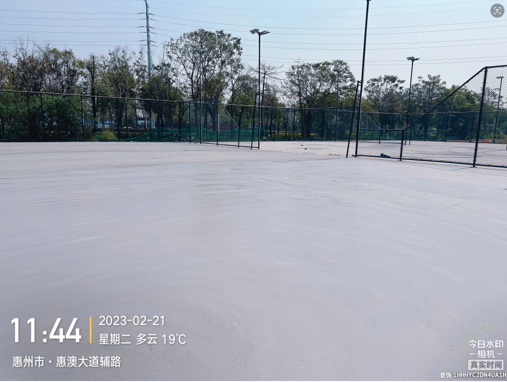 惠州網(wǎng)球場(chǎng)基礎(chǔ)、圍網(wǎng)、燈具、球場(chǎng)面層整體施工工程